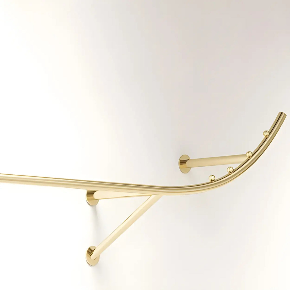 Elegant Arc Metal Gold Large Wall Mounted Coat Rack Image - 12