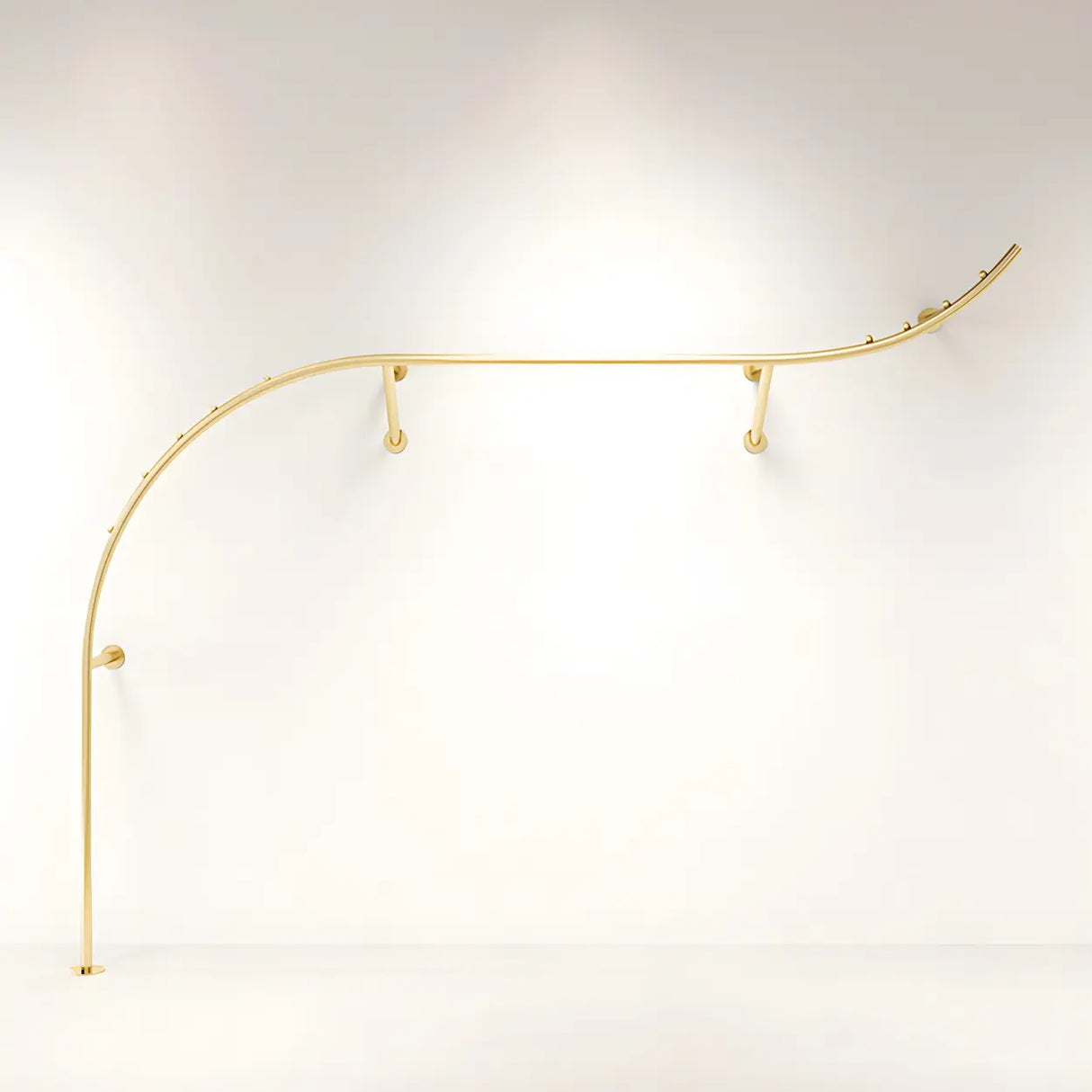 Elegant Arc Metal Gold Large Wall Mounted Coat Rack Image - 2