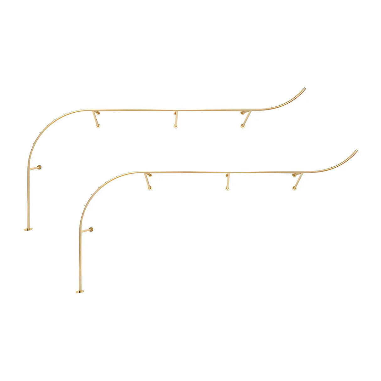 Elegant Arc Metal Gold Large Wall Mounted Coat Rack Image - 7
