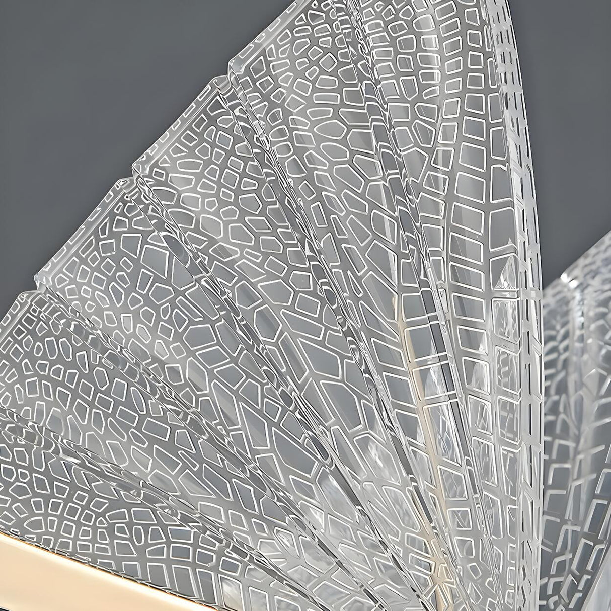 Elegant Artistic Clear Butterfly Bedroom Pendant Light Image - 10