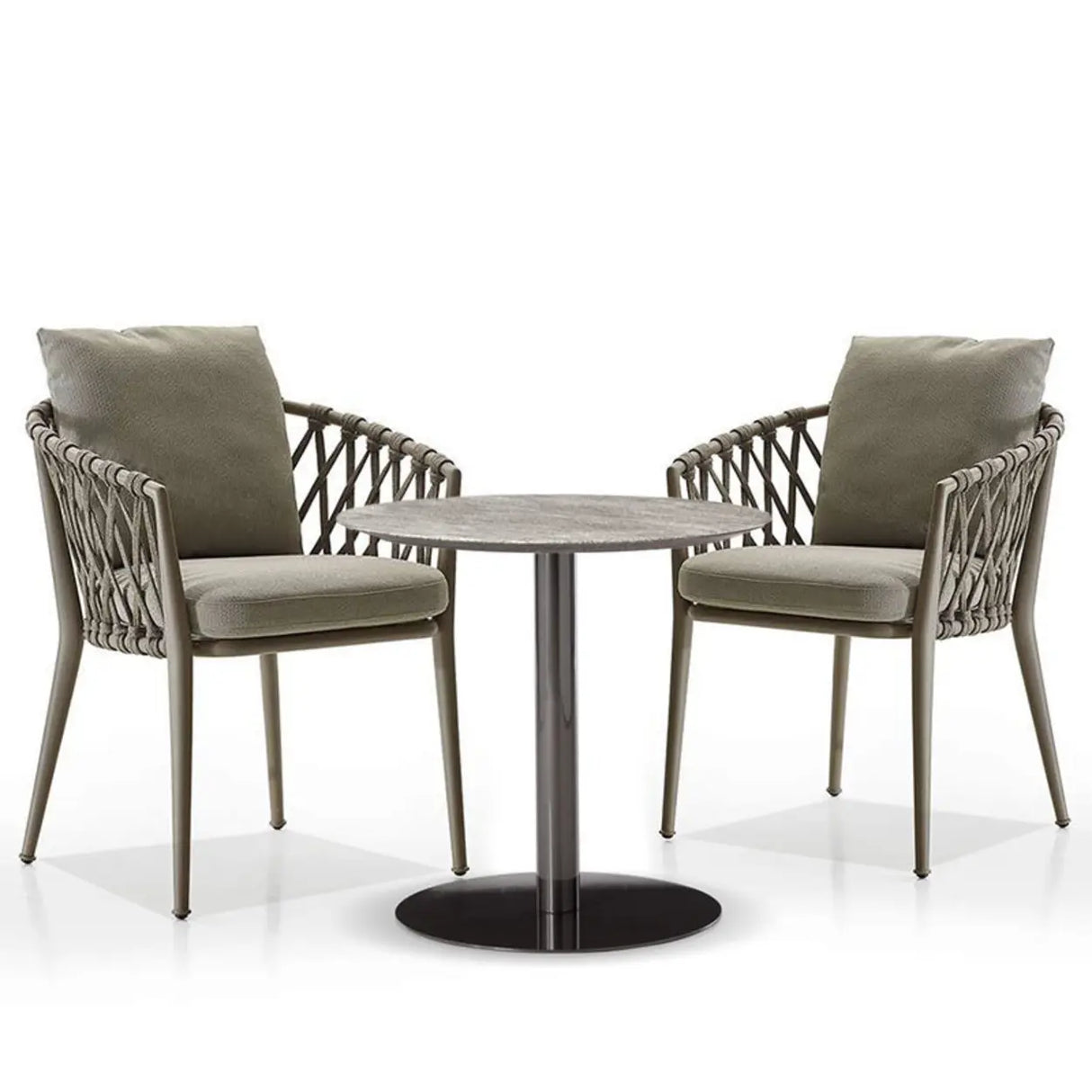 Elegant Beige Rope Woven UV Resistant Patio Sofa Set Image - 11