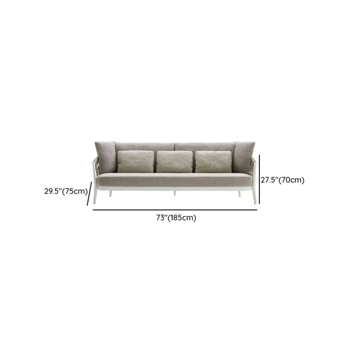 Elegant Beige Rope Woven UV Resistant Patio Sofa Set Image - 14