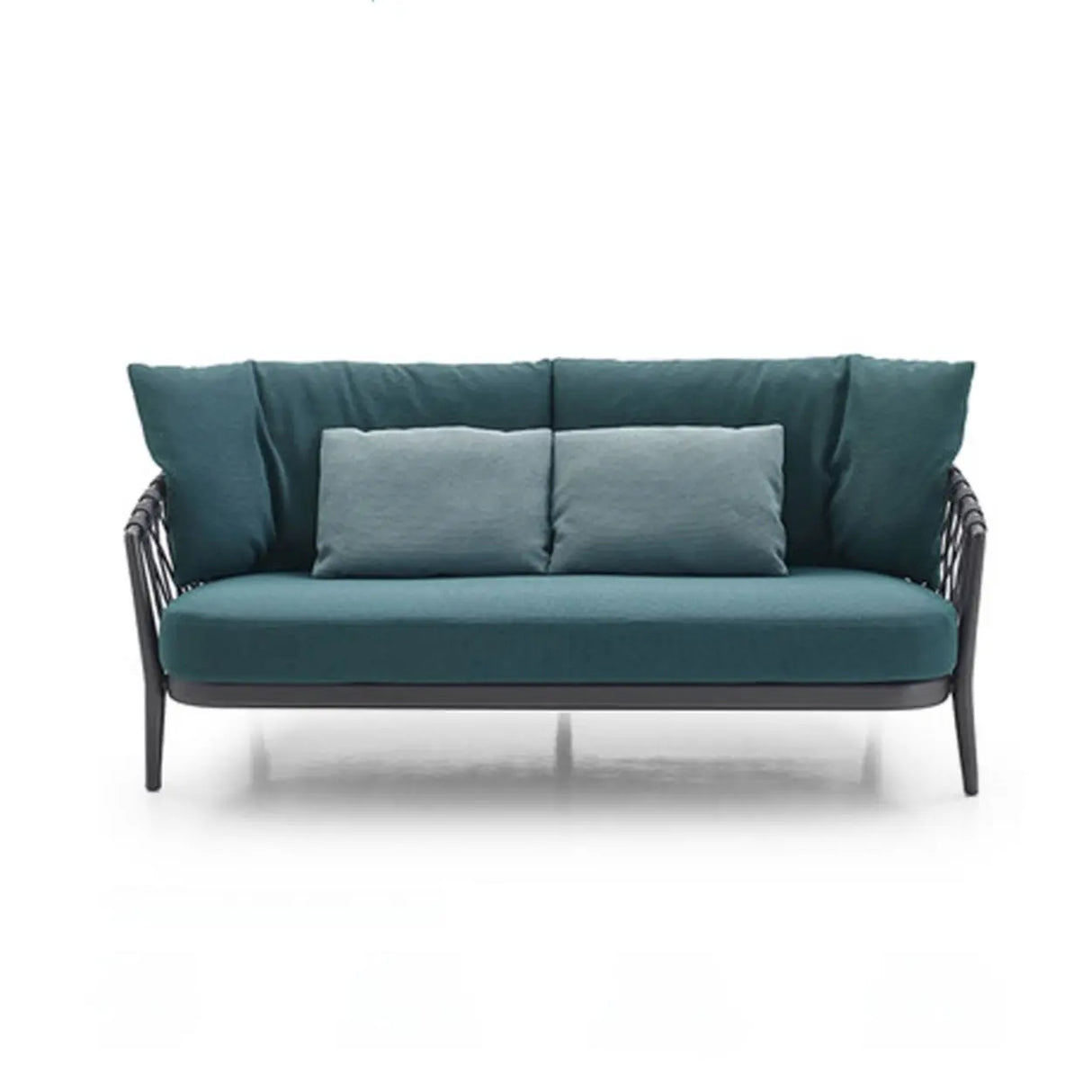 Elegant Beige Rope Woven UV Resistant Patio Sofa Set Image - 3