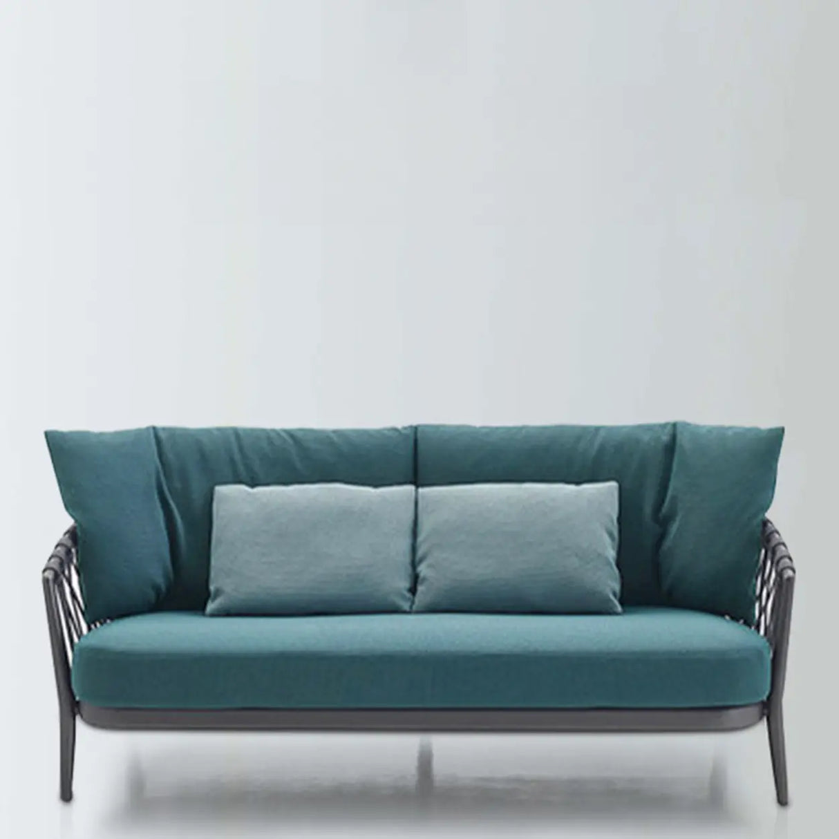 Elegant Beige Rope Woven UV Resistant Patio Sofa Set Image - 4