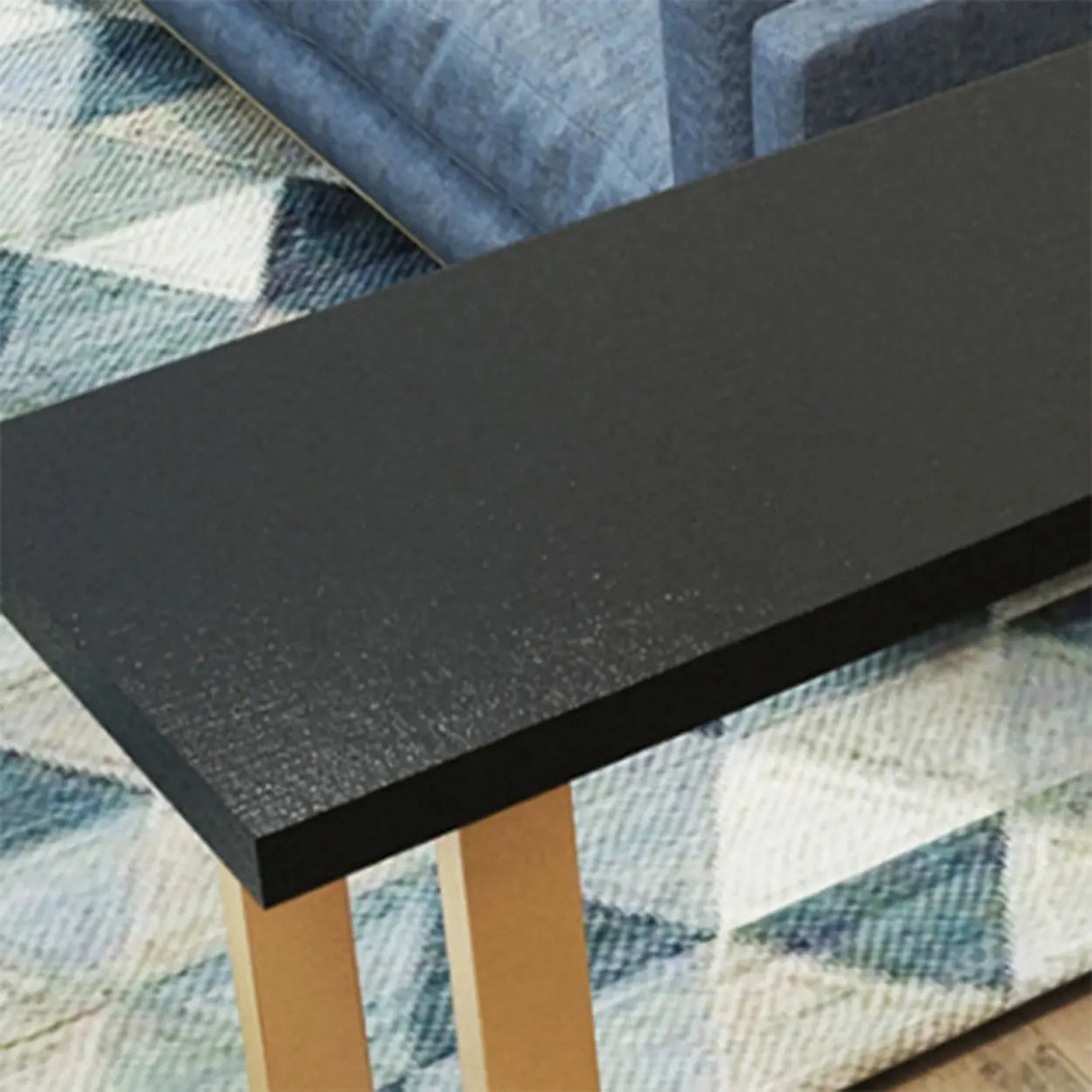 Elegant Black Rectangular Solid Wood Large Dining Bar Table Image - 8