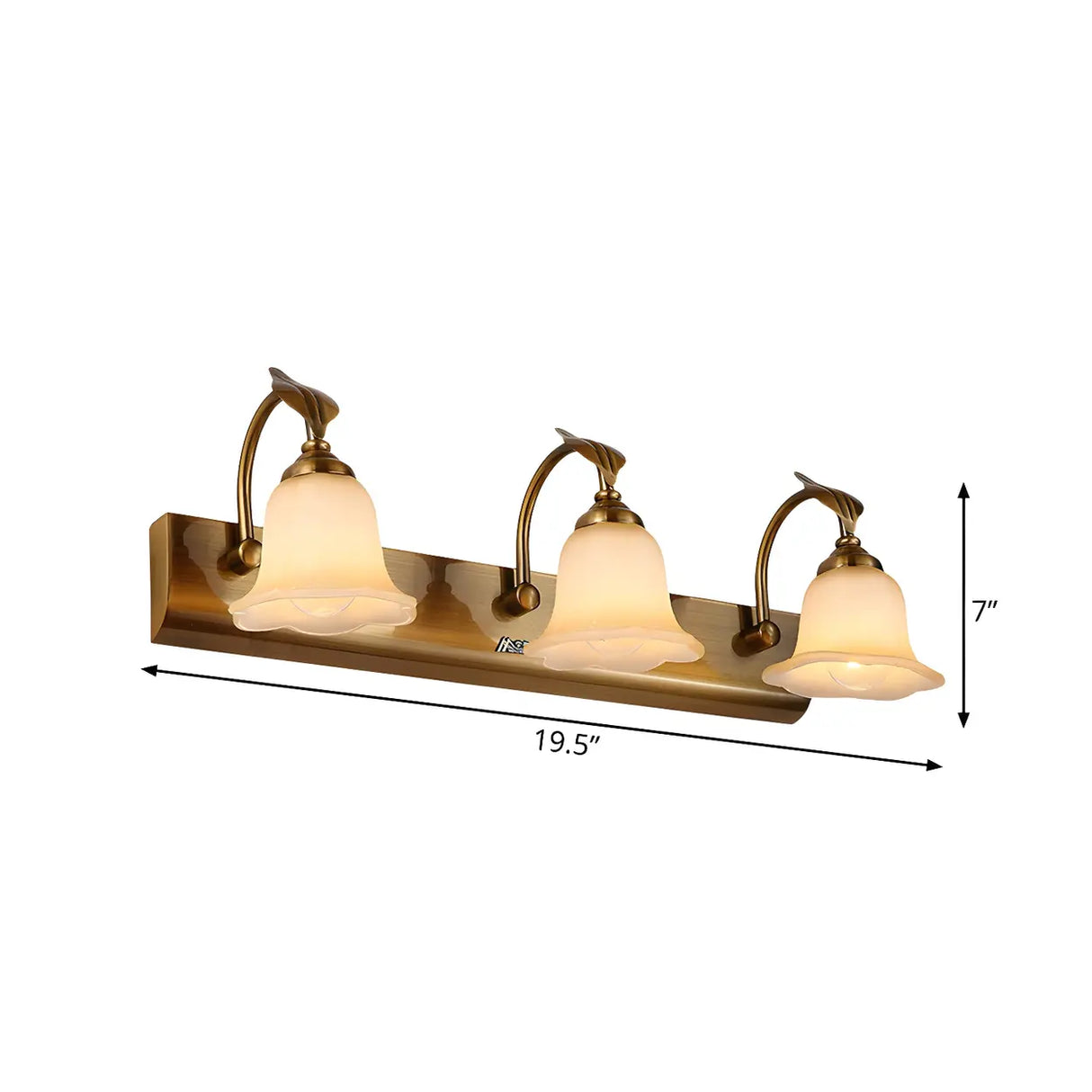 Elegant Brass 4-Light Bathroom Vanity Wall Fixture Image - 10