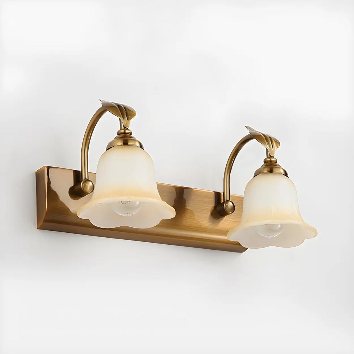 Elegant Brass 4-Light Bathroom Vanity Wall Fixture Image - 14
