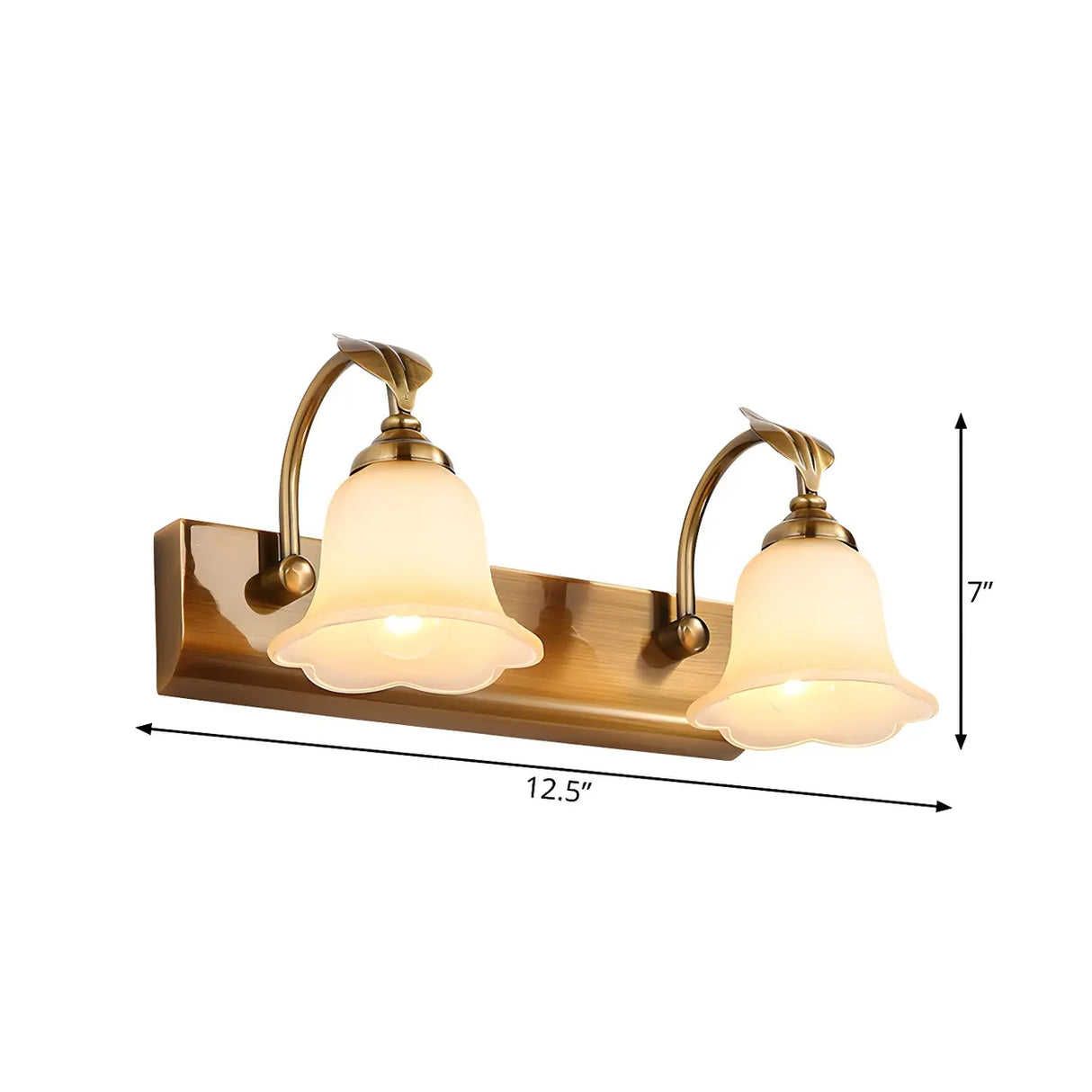 Elegant Brass 4-Light Bathroom Vanity Wall Fixture Image - 15
