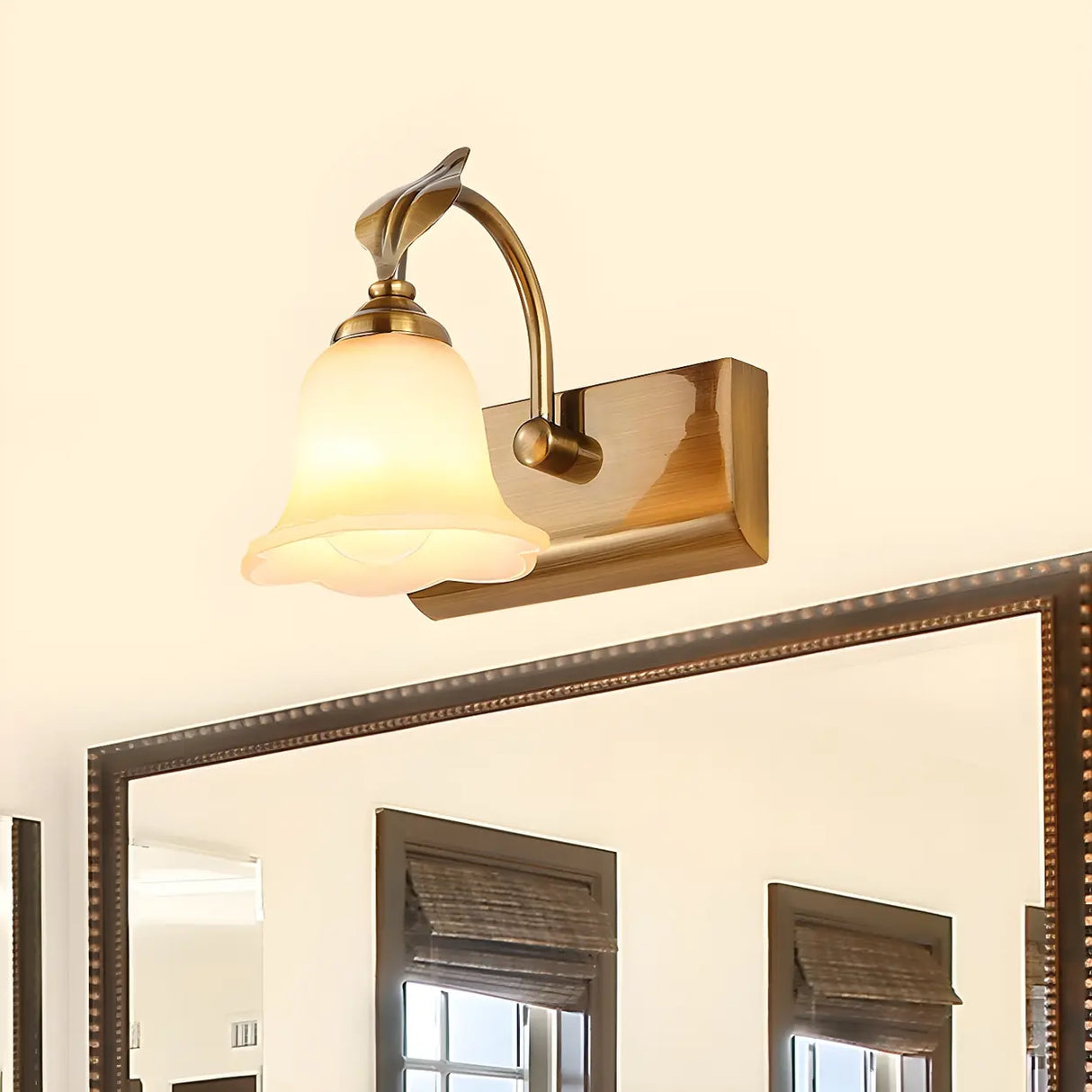 Elegant Brass 4-Light Bathroom Vanity Wall Fixture Image - 16