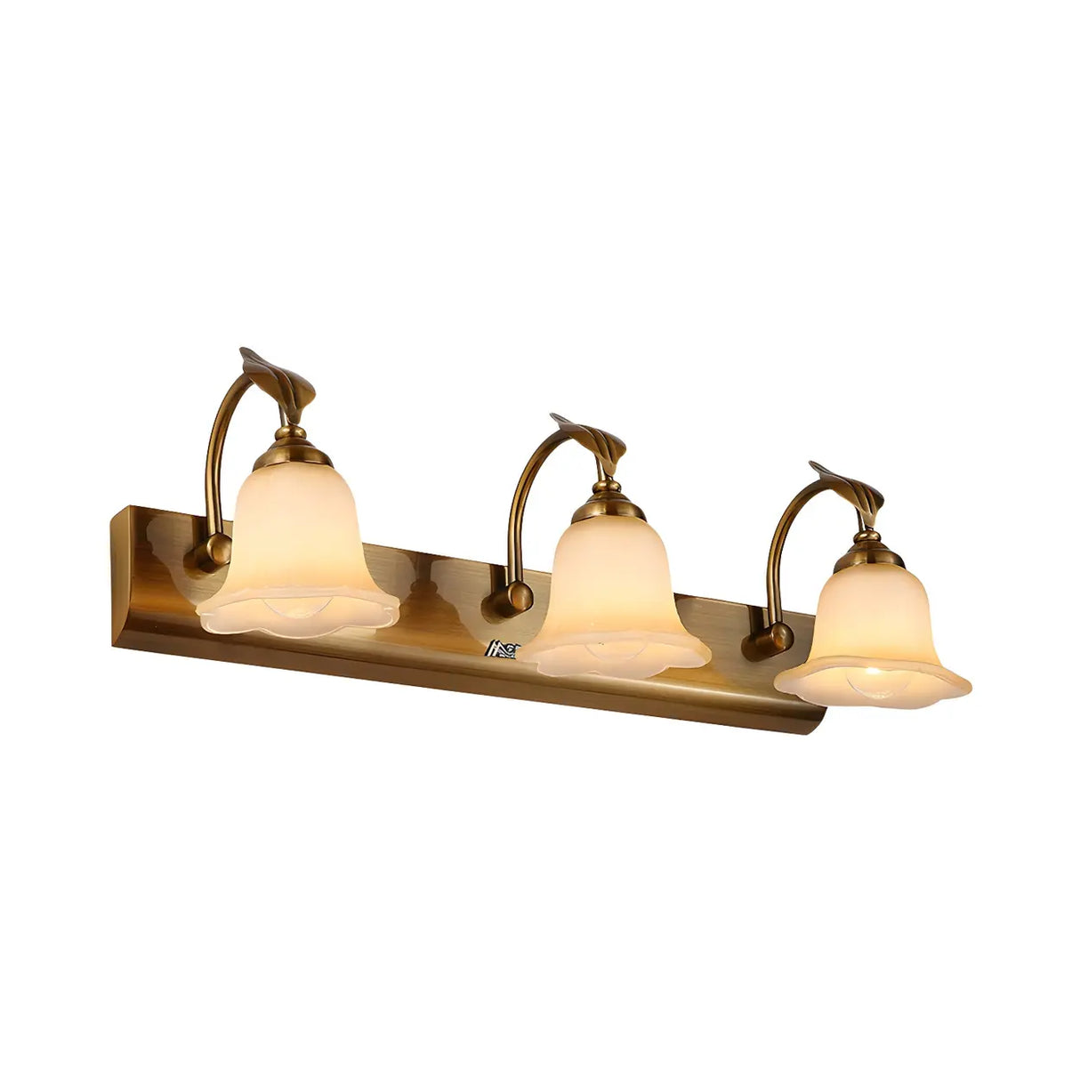 Elegant Brass 4-Light Bathroom Vanity Wall Fixture Image - 8
