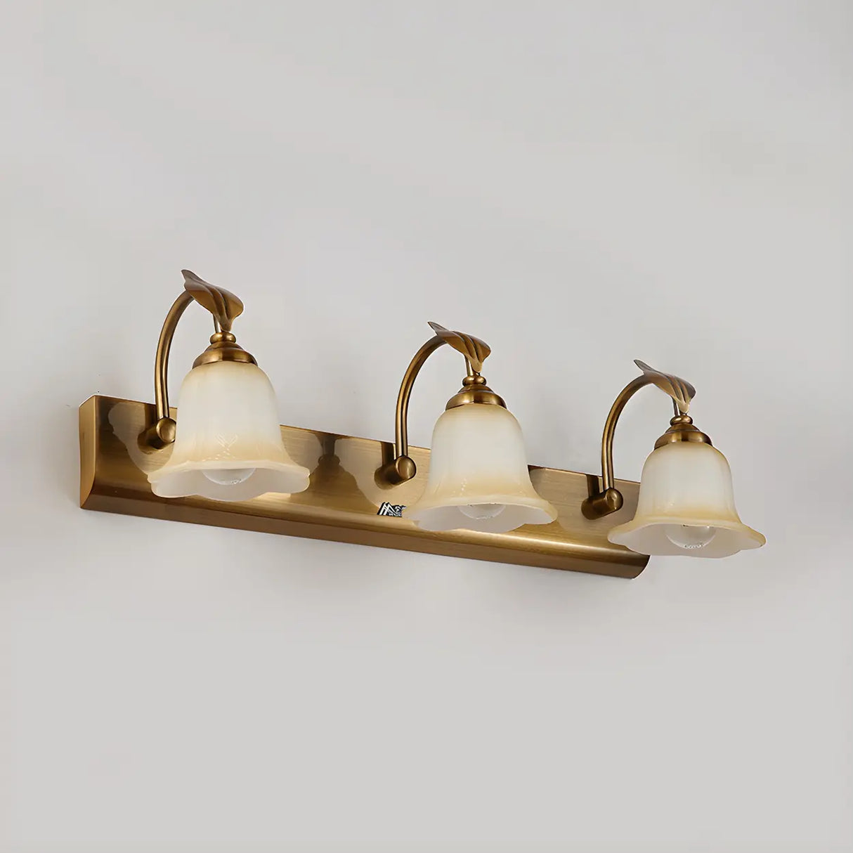 Elegant Brass 4-Light Bathroom Vanity Wall Fixture Image - 9