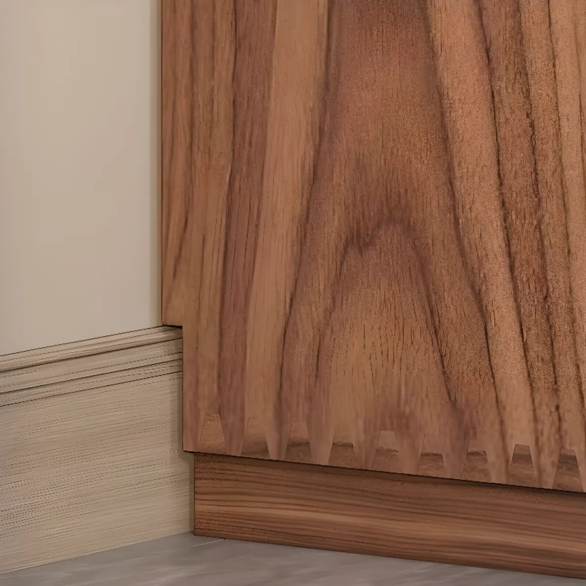 Elegant Brown Open Back Vertical Standard Wood Bookcase Image - 11