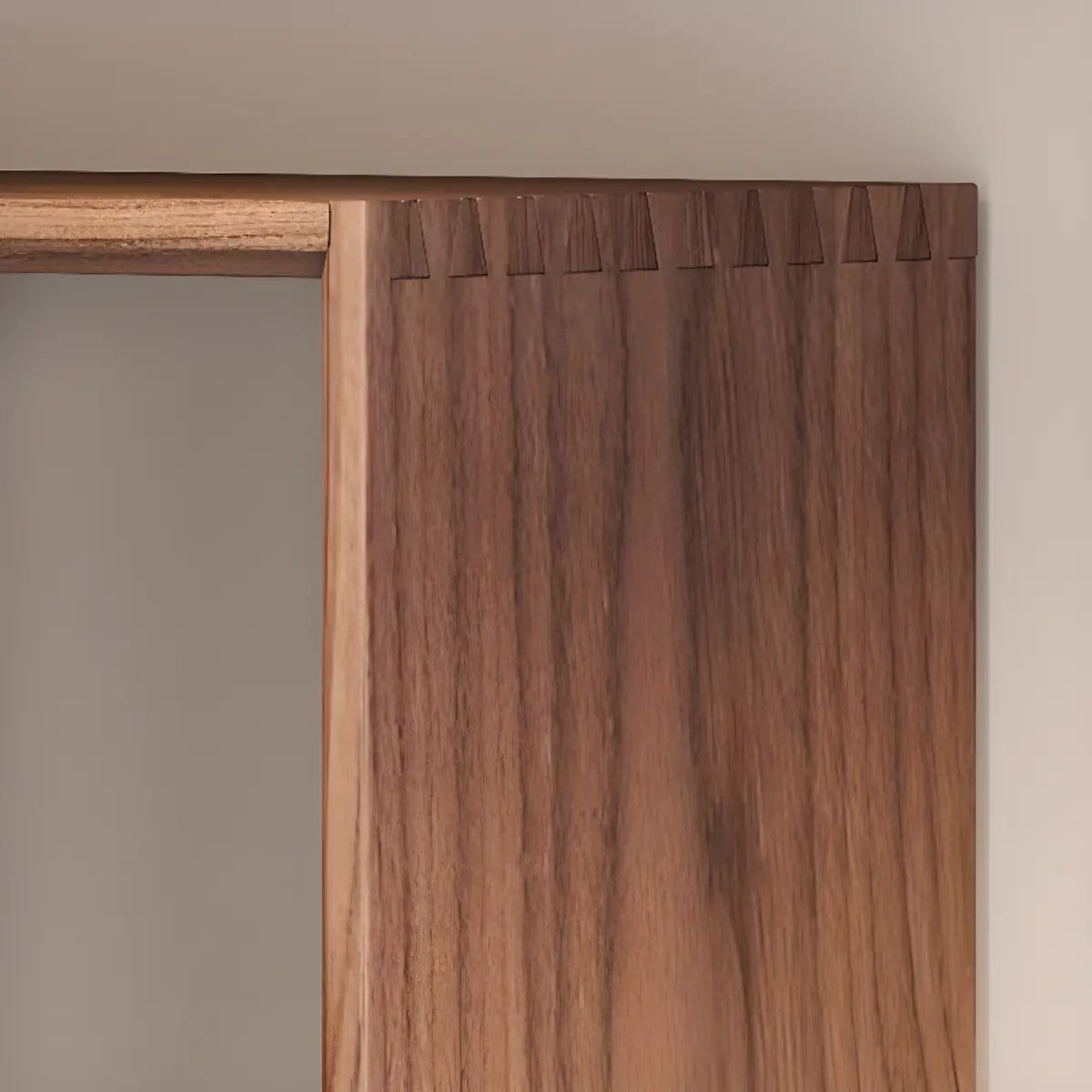 Elegant Brown Open Back Vertical Standard Wood Bookcase Image - 7