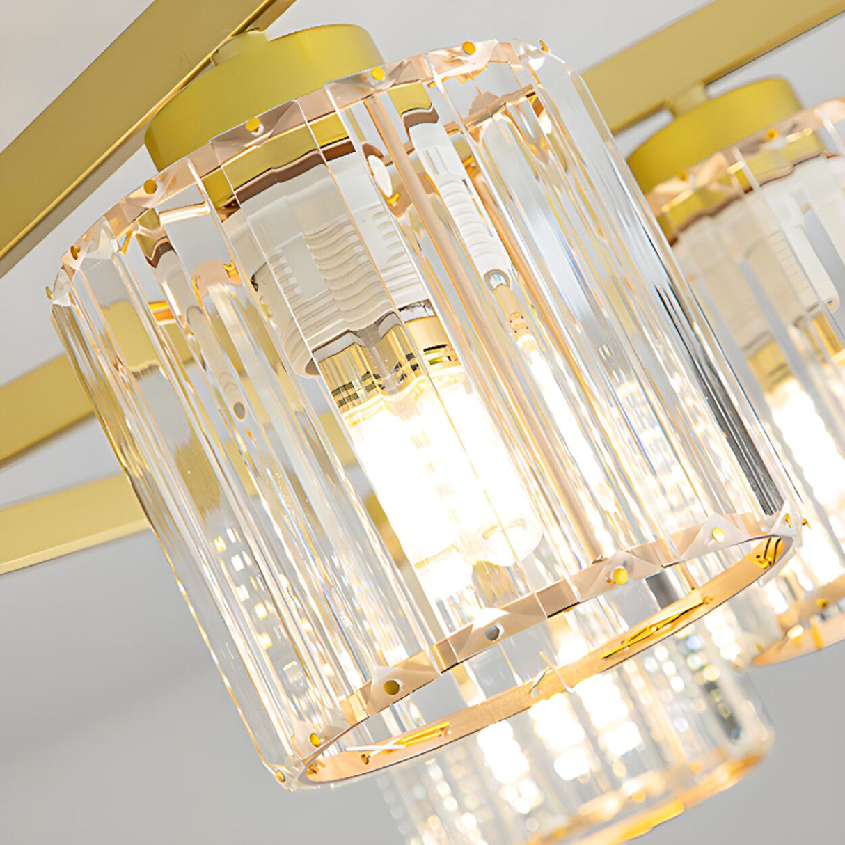 Elegant Chain Clear Glass Chandelier Adjustable Height Image - 31