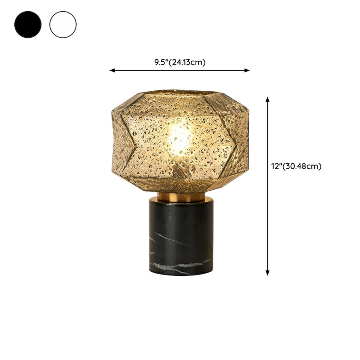 Elegant Chic Caramel LED Geometric Stone Table Lamp