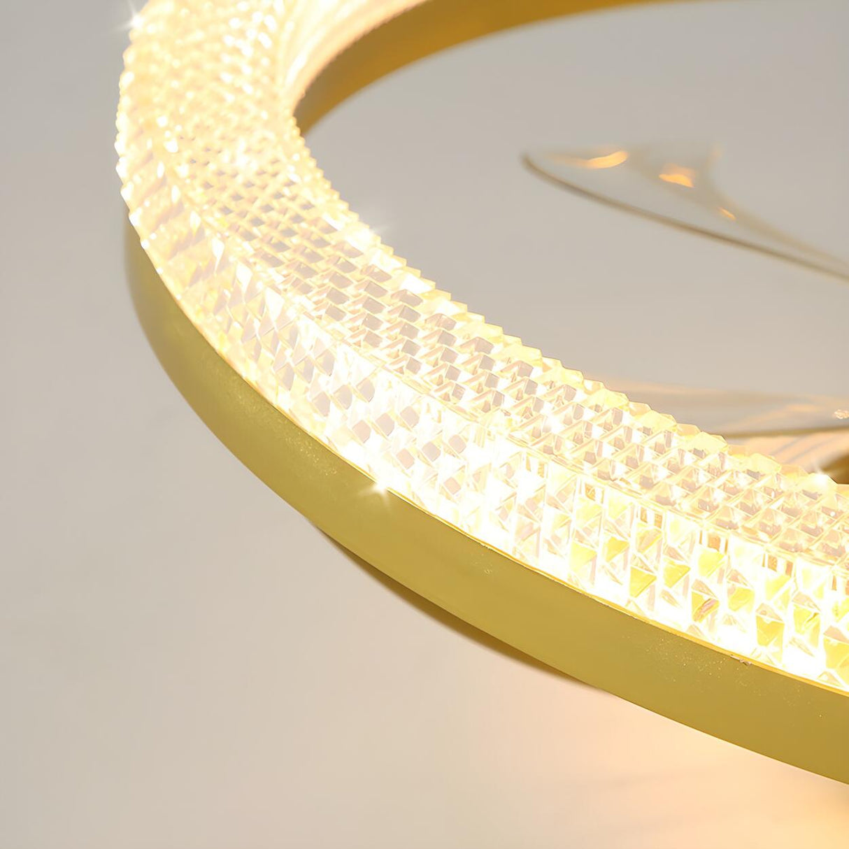 Elegant Circular 7-Blade Ceiling Fan with LED Light Image - 9