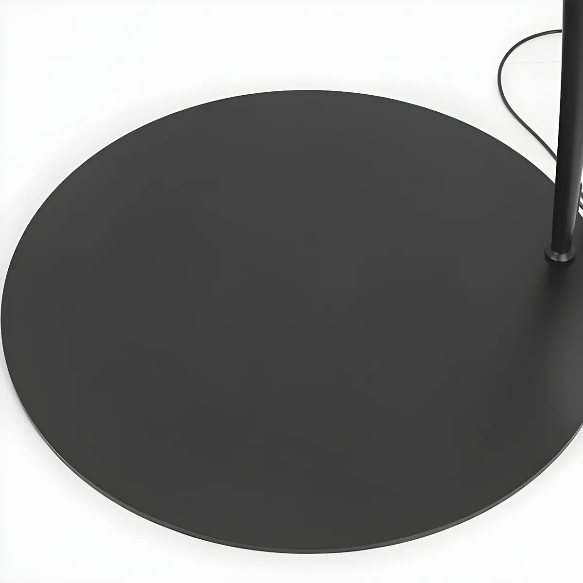 Elegant Circular LED Ring and Arched Floor Lamp Image - 7