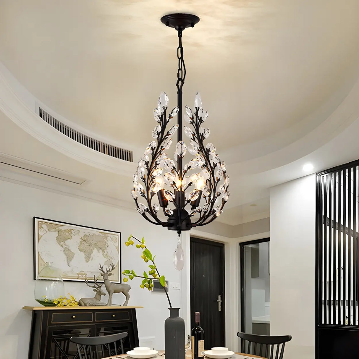 Elegant Crystal Branch Chandelier Light for Dining Room Image - 3