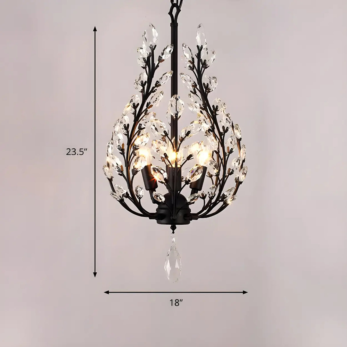 Elegant Crystal Branch Chandelier Light for Dining Room Image - 5
