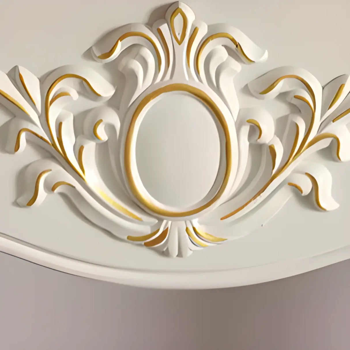 Elegant Curved Wood Cream Free Form Narrow Console Table Image - 10