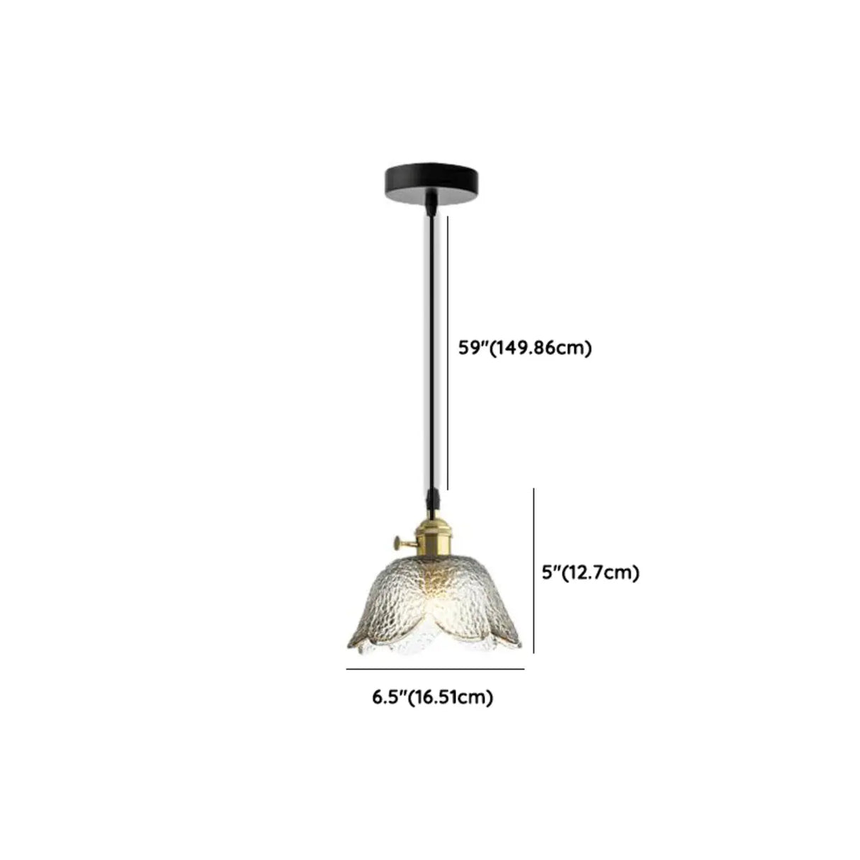 Elegant Dining Room Floral Glass Pendant Light Gold