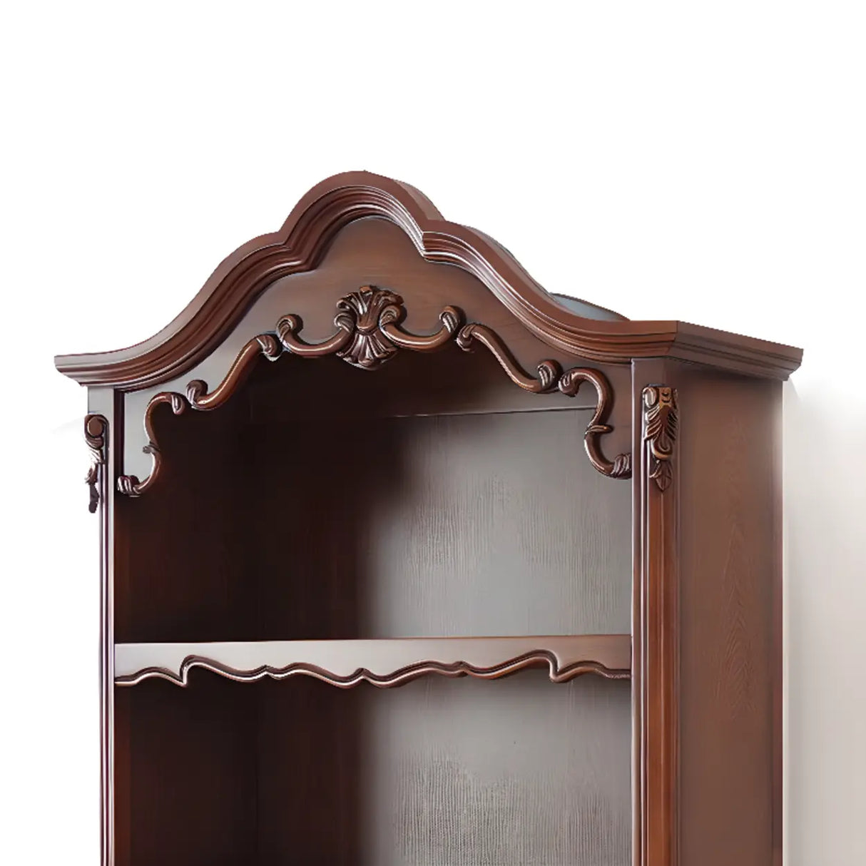 Elegant Display Cabinet Closed Back Wood Bookcases Image - 11