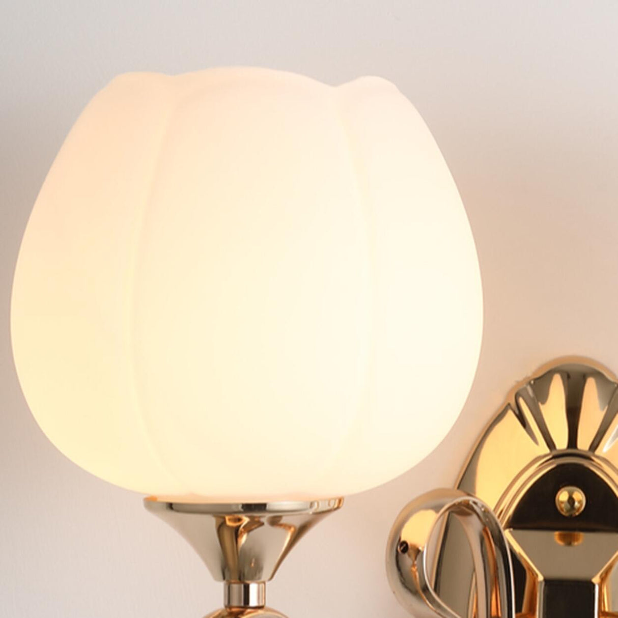 Elegant Double Globe White Glass LED Wall Sconce Image - 20