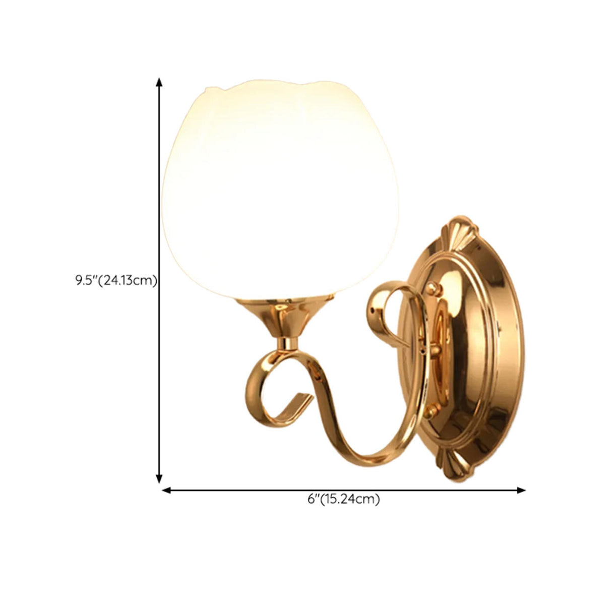Elegant Double Globe White Glass LED Wall Sconce Image - 23