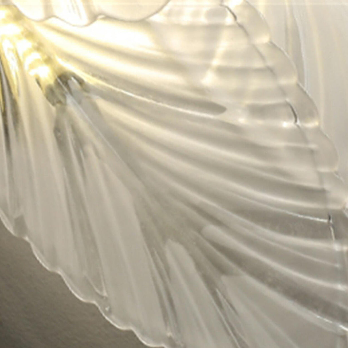 Elegant Feather-Inspired Crystal Wall Sconce Image - 7