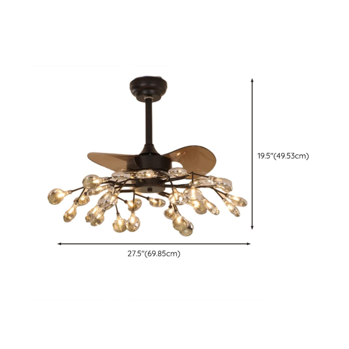 Elegant Firefly Modern Remote Ceiling Fan with Light