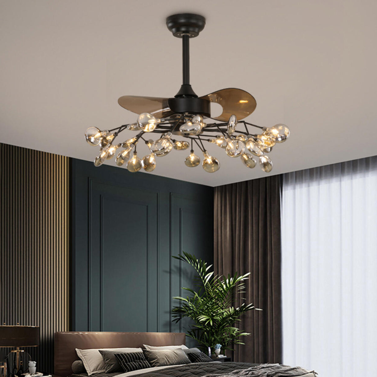 Elegant Firefly Modern Remote Ceiling Fan with Light Image - 3