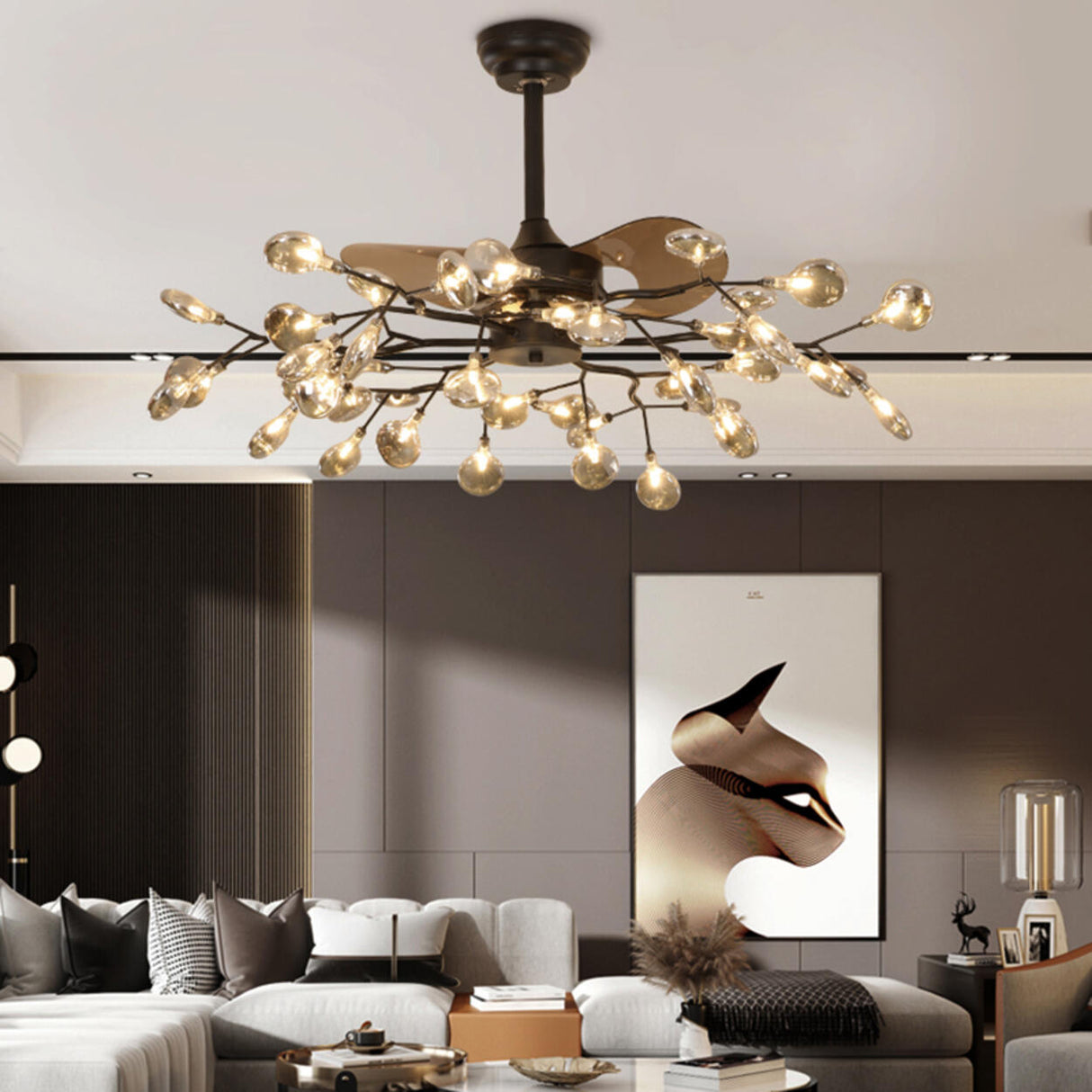 Elegant Firefly Modern Remote Ceiling Fan with Light Image - 4