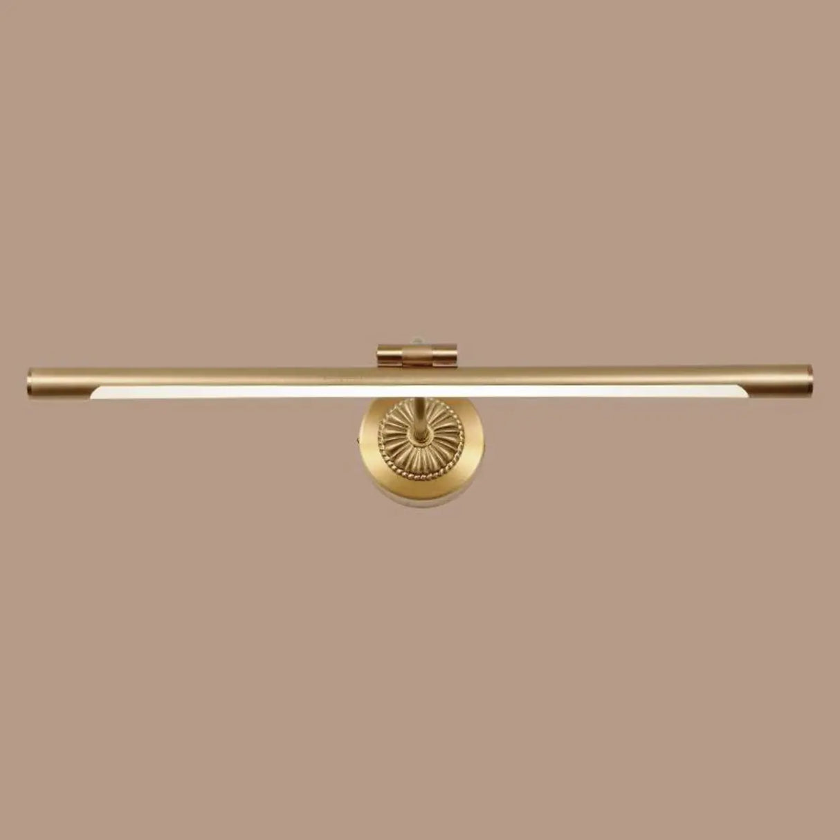 Elegant Floral Base Gold Tubular LED Vanity Light Image - 11
