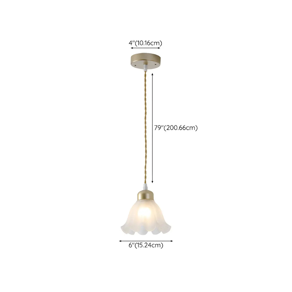 Elegant Floral Glass Pendant Light Adjustable Height