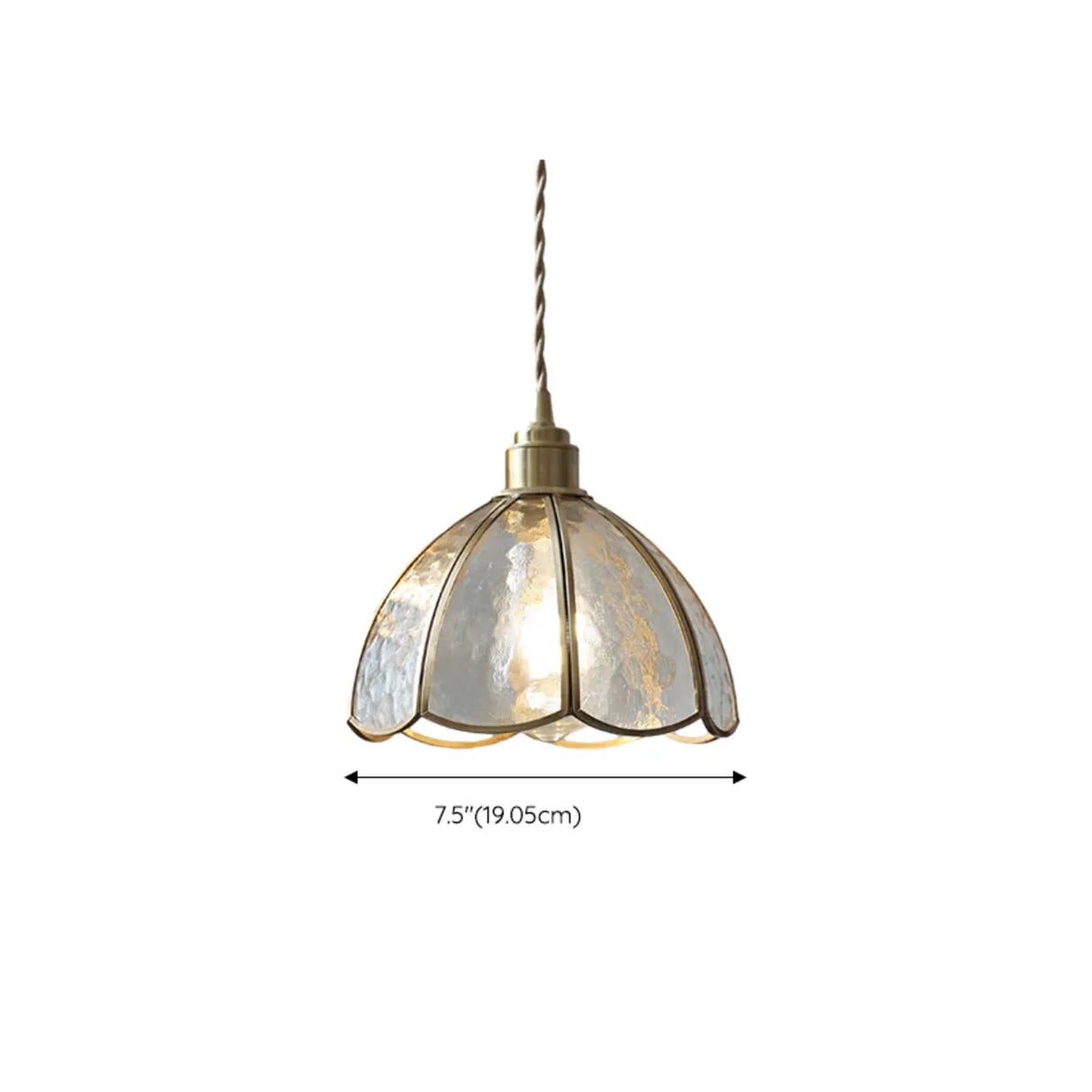 Elegant Flower Clear Glass Pendant Light Living Room