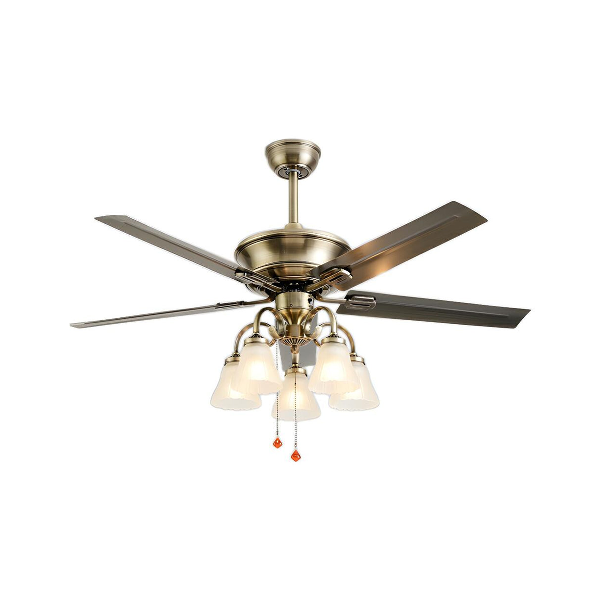 Elegant Flower Shade 5 Blades Modern Ceiling Fan Light Image - 10