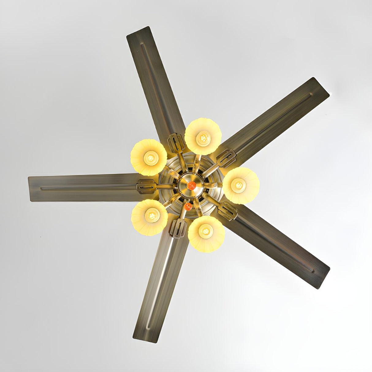 Elegant Flower Shade 5 Blades Modern Ceiling Fan Light Image - 17