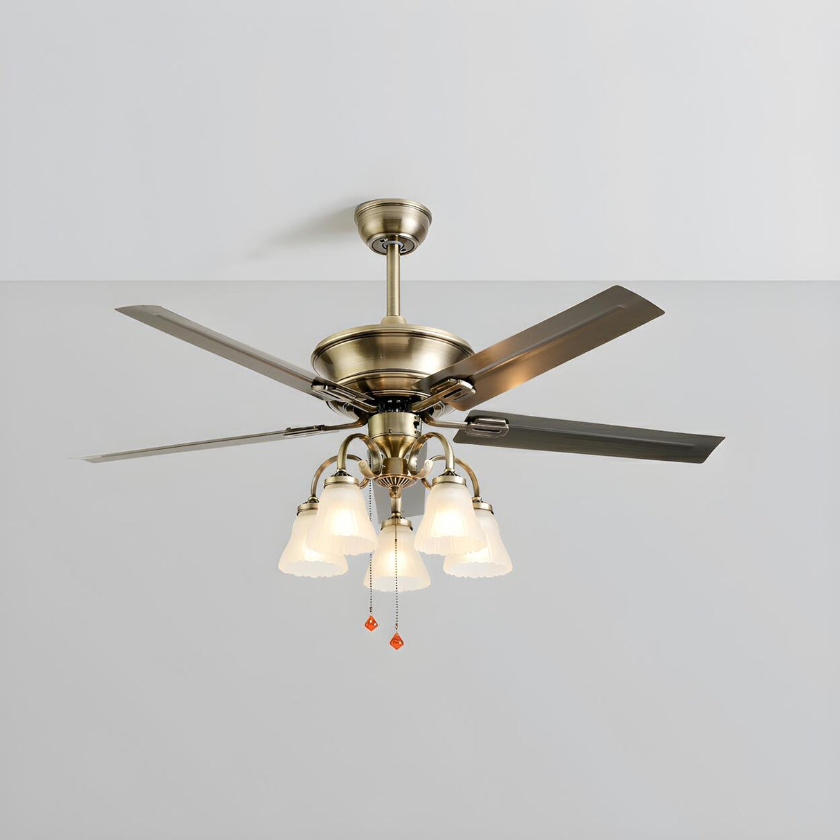 Elegant Flower Shade 5 Blades Modern Ceiling Fan Light Image - 19