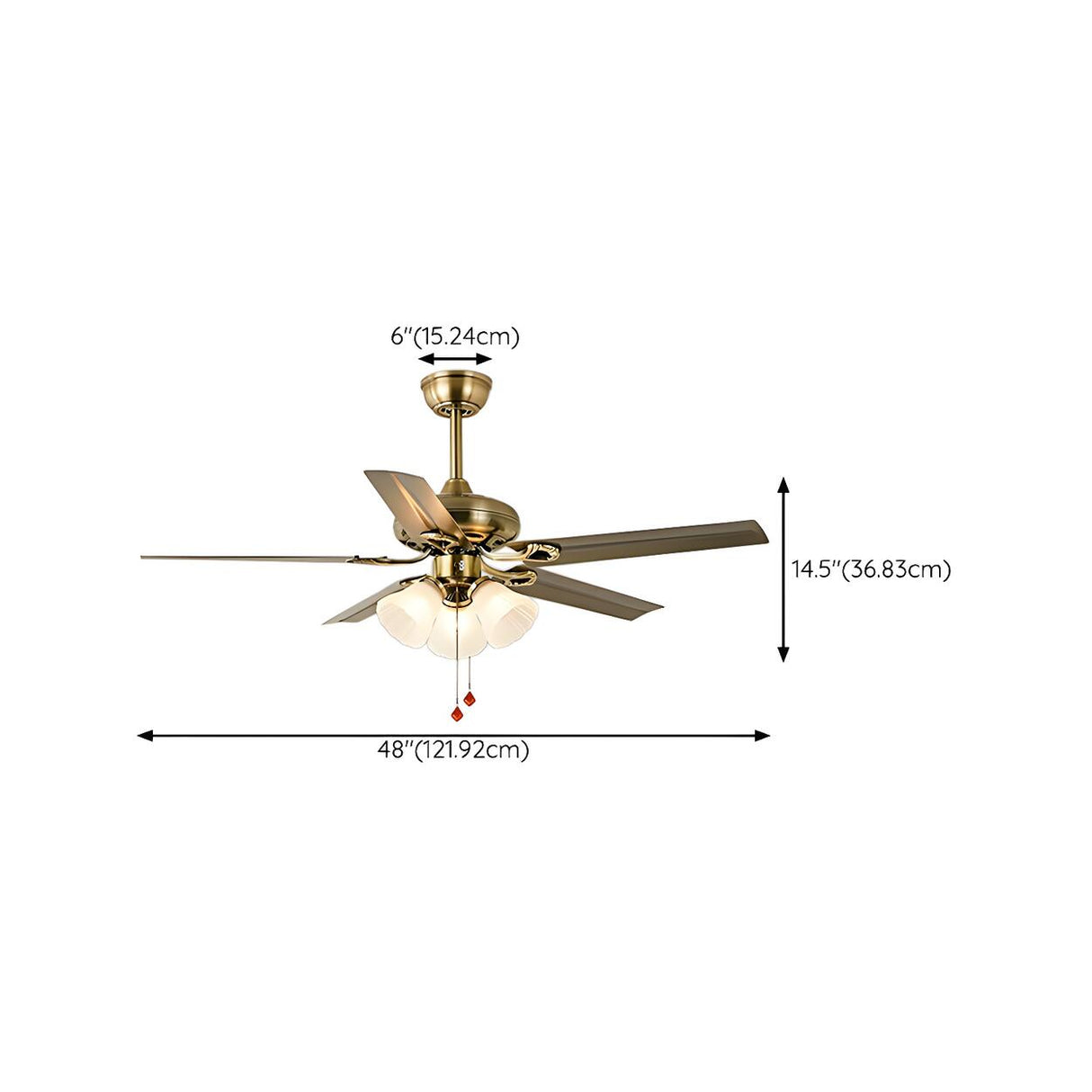 Elegant Flower Shade 5 Blades Modern Ceiling Fan Light Image - 24