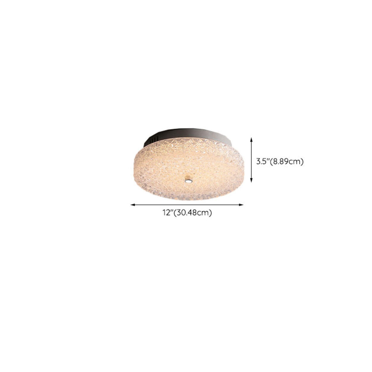 Elegant Glass Circle Flush Mount Ceiling Light Bedroom