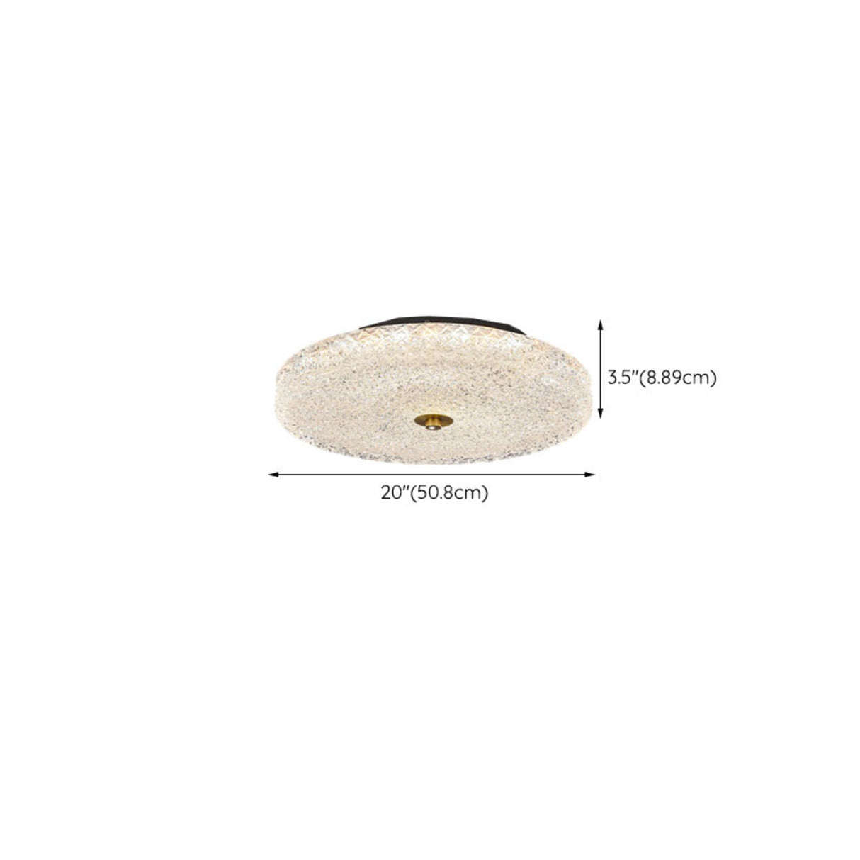 Elegant Glass Circle Flush Mount Ceiling Light Bedroom Image - 14