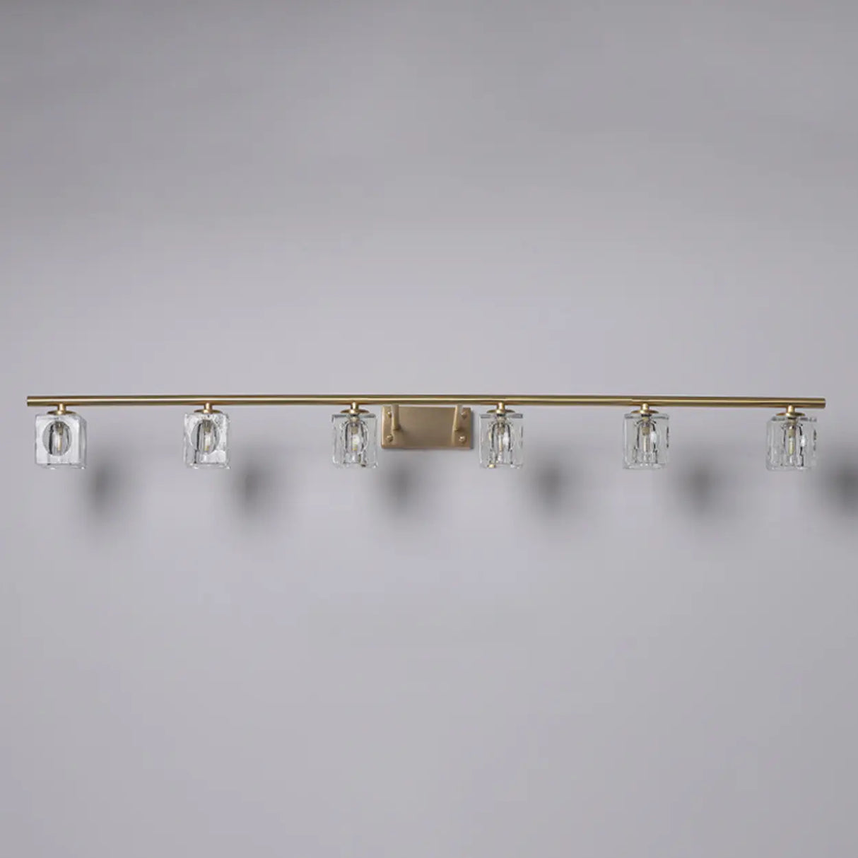 Elegant Gold 5-Light Crystal Vanity Fixture Light Image - 14