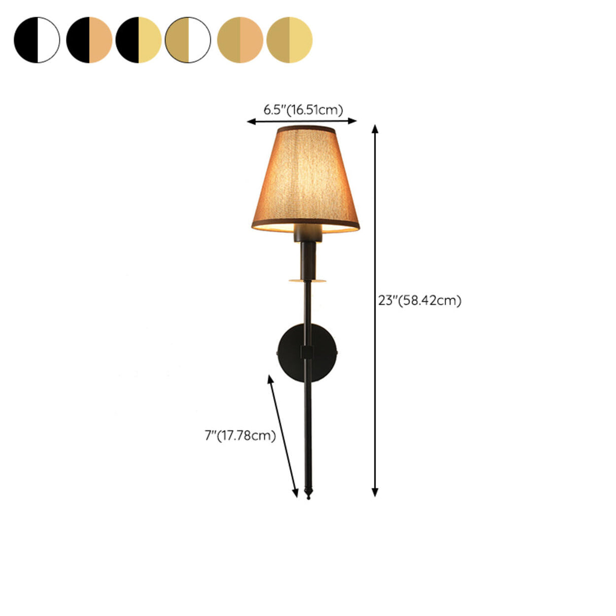 Elegant Gold Cylindrical Metal LED Wall Sconce