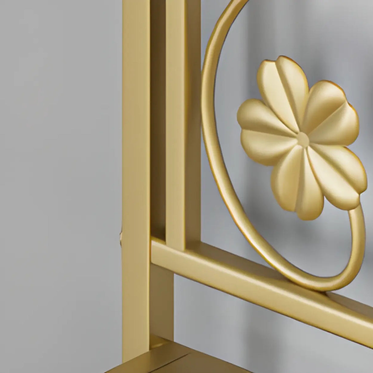 Elegant Gold Metal Floor Shoe Rack 4-Tier Storage Shelf Image - 12