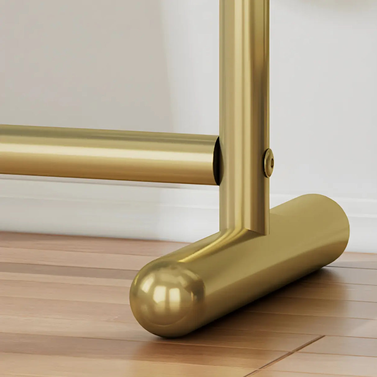 Elegant Gold Metal Freestanding Large Hanging Coat Rack Image - 6