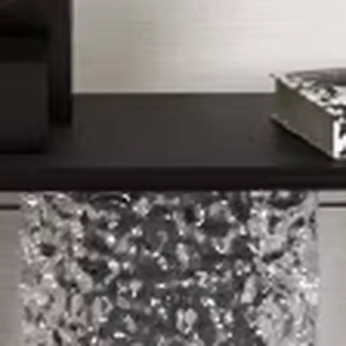 Elegant Half Moon Clear Acrylic Pedestal Console Table Image - 3