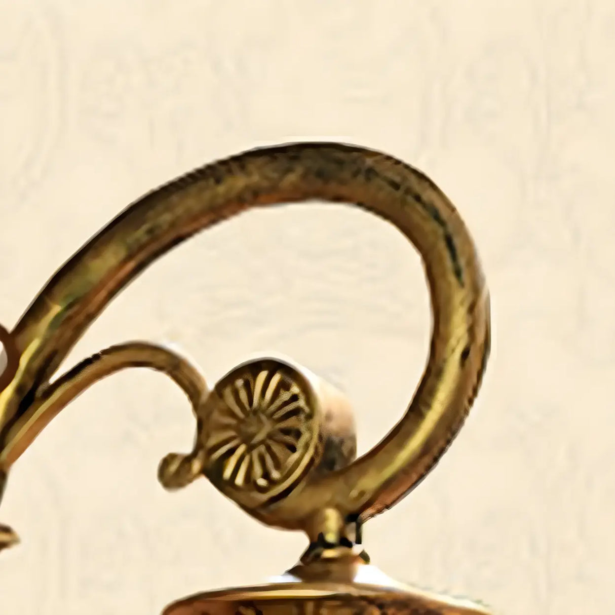 Elegant Lantern Bronze Glass Outdoor LED Wall Lamp Image - 5