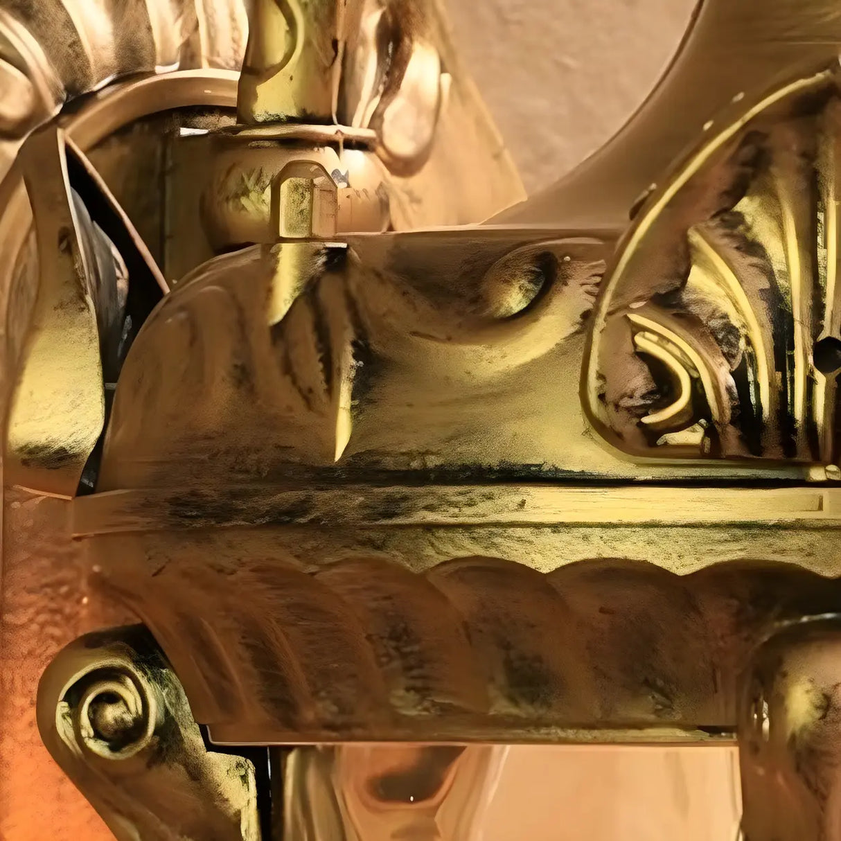 Elegant Lantern Bronze Glass Outdoor LED Wall Lamp Image - 7