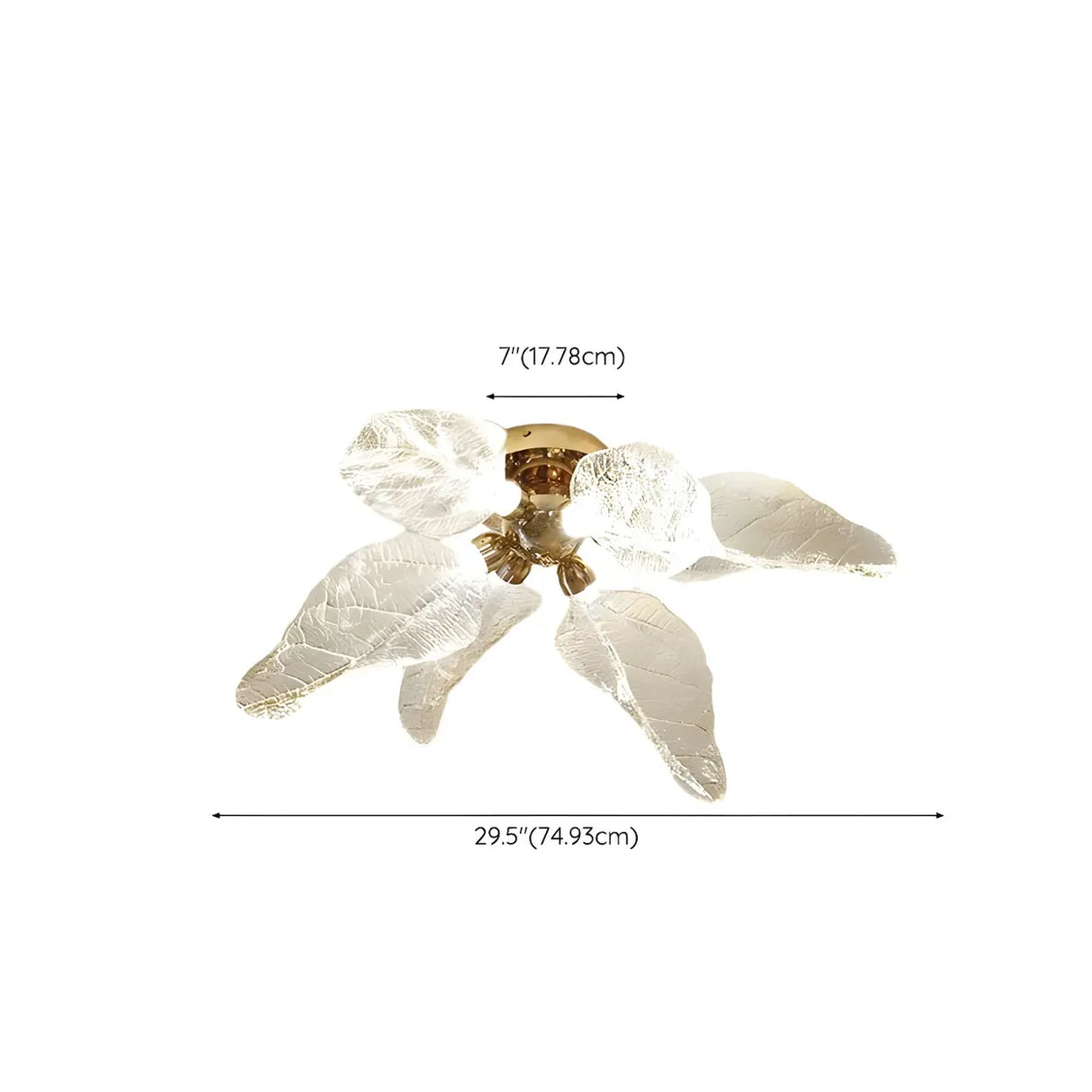 Elegant Large Blooming Semi-Flush Mount Ceiling Light