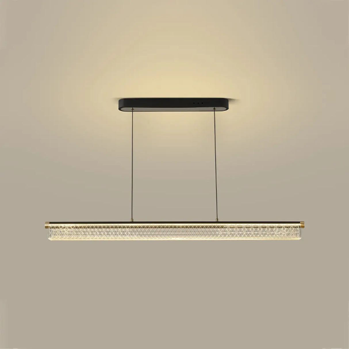 Elegant Linear Glass Cylinder Island Pendant Light Image - 6